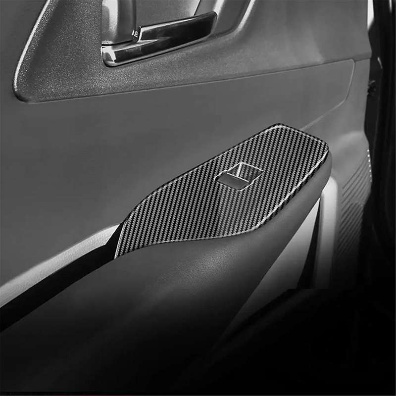Car Interior Door Window Lift Control Panel Cover for Prius 60 Series Carbon Fiber Inner Armrest Pa