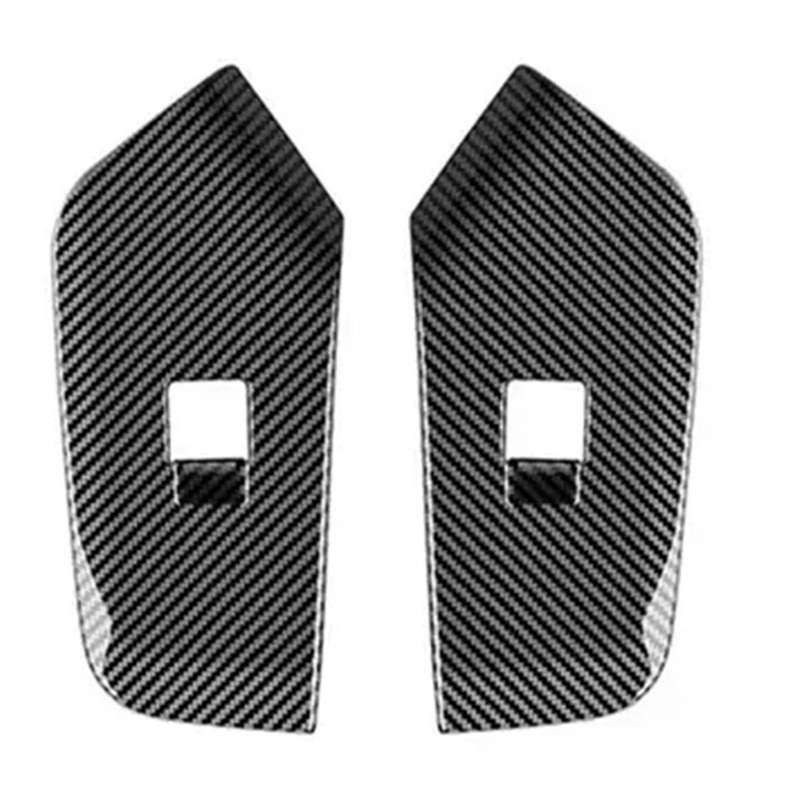 Car Interior Door Window Lift Control Panel Cover for Prius 60 Series Carbon Fiber Inner Armrest Pa