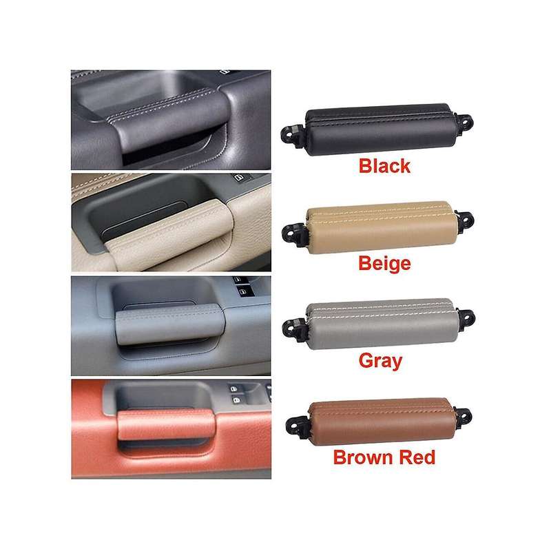Car Interior Door Pull Handle Trim 7L6867161 for 2003-2010 Side Door Handle Inner PU Leather LHD RHD