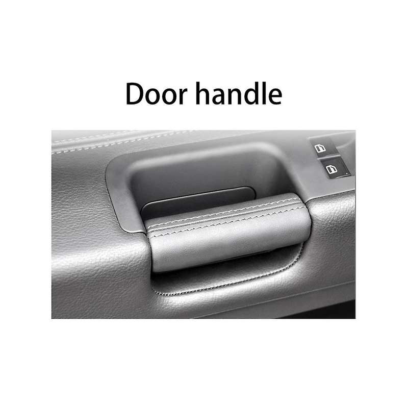 Car Interior Door Pull Handle Trim 7L6867161 for 2003-2010 Side Door Handle Inner PU Leather LHD RHD