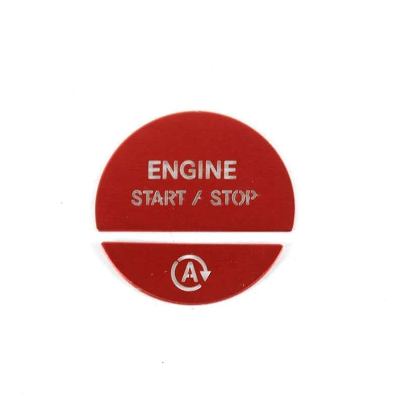 Car Interior Engine One Start Stop Key Button Sticker for C E GLC-Class W206 W214 X254 2022-2024 Red