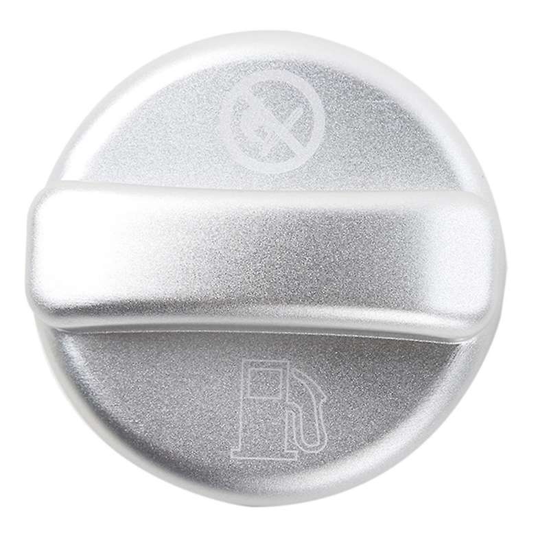 Car Interior Gas Fuel Tank Cover Cap for 2017-2021 Accessories Aluminum Alloy (Silver)