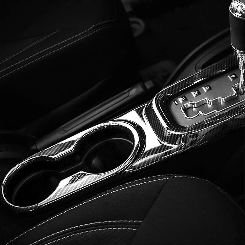 Car Interior Gear Panel Front Cup Holder Decorative Cover Sticker for Wrangler Jk 2011-2017 Auto Acc
