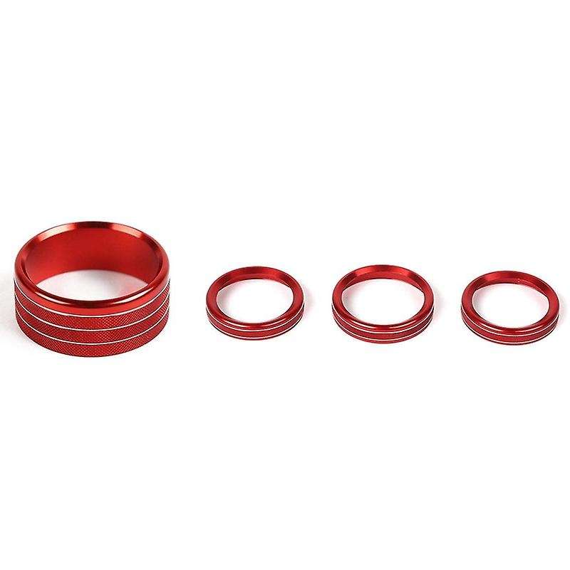 Car Interior Headlight Switch & Air Conditioning Knob Button Ring Trim Cover for JL JLU 2018-2020