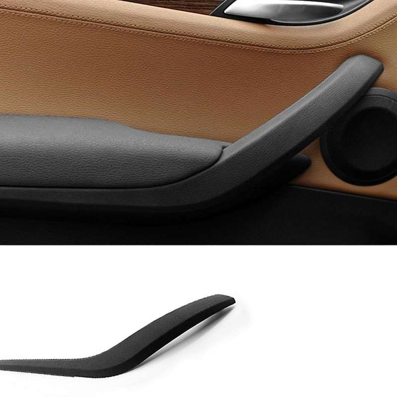 Car Interior Inner Door Panel Handle Pull Trim Cover for X1 E84 2010-2016 Car Accessories(Black)