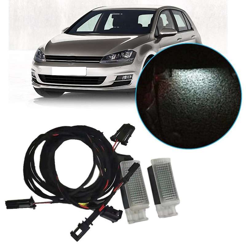 Car Interior LED Footwell Light Foot Lamp with Cable Wire Harness for 3G B8 Golf 7 MK7 2017 5GG94740