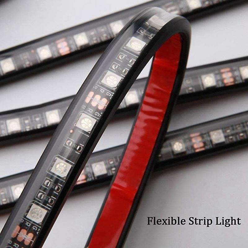 Car Interior Lights 4pcs 36 Led DC 12V Multicolor Music Car Led Strip Light Under Dash Lighting Kit