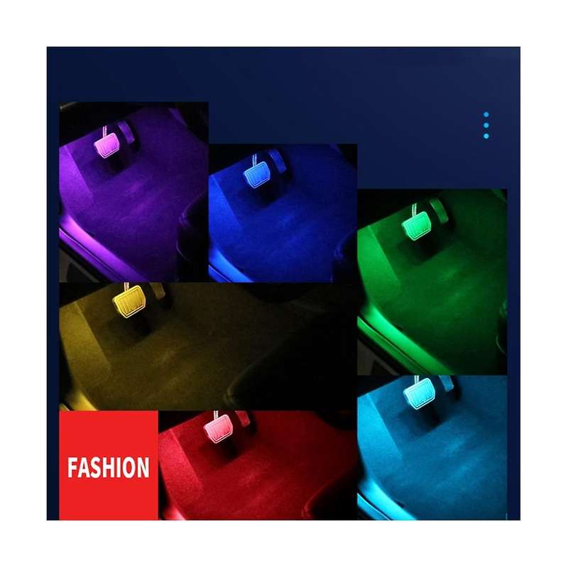Car Interior Light RGB LED Light Wireless Remote Car Decorative Lamp Auto Ambient Light Lamp Chargi