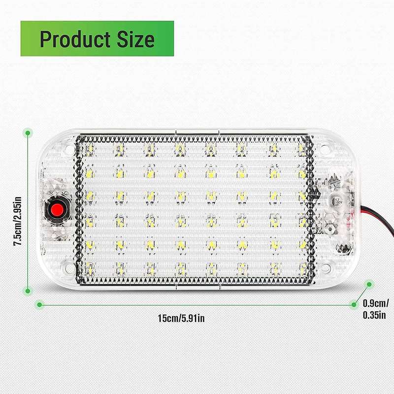 Car Interior Lighting LED Car Interior Lighting 48LEDs 12V - 85V White Lamp with ON / OFF Switch for