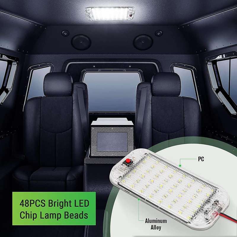 Car Interior Lighting LED Car Interior Lighting 48LEDs 12V - 85V White Lamp with ON / OFF Switch for