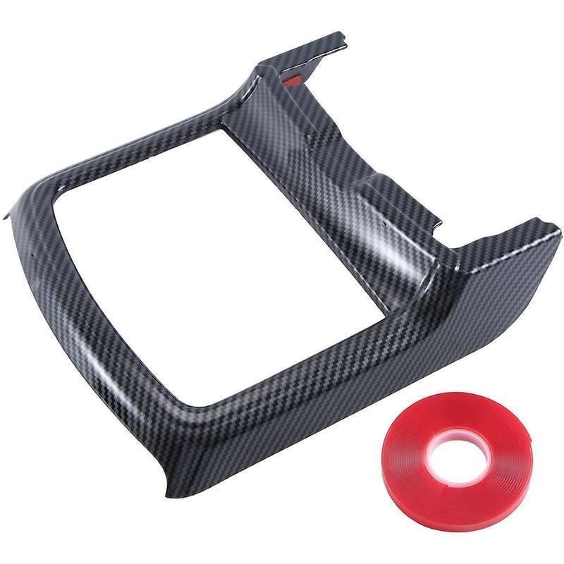 Car Interior Modification Front Drain Cup Frame Cup Holder Decorative Cover Black Carbon Pattern for