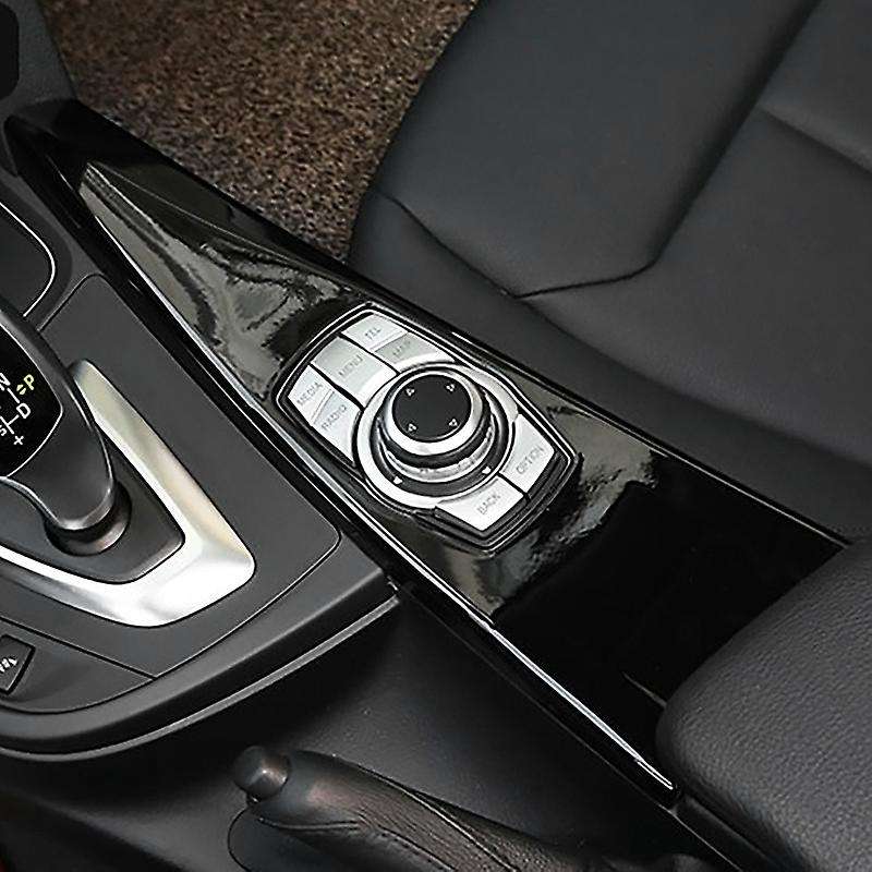 Car Interior Multimedia Panel Cover Trim for - 3 Series 3GT 320Li 4 Series 2013-2020 Piano Black