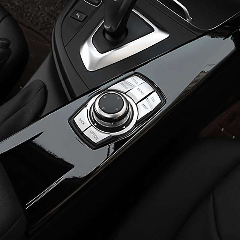 Car Interior Multimedia Panel Cover Trim for - 3 Series 3GT 320Li 4 Series 2013-2020 Piano Black