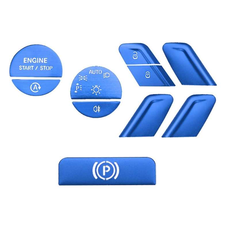 Car Interior One Key Start Headlight Handbrake Door Button Sticker Set for - C E Glc W206 W214 X254