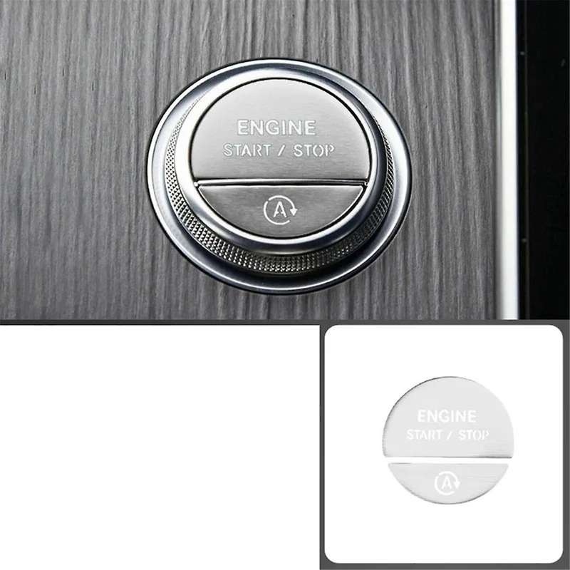 Car Interior One Key Start Headlight Handbrake Door Button Sticker Set for C E GLC W206 W214 X254 Si
