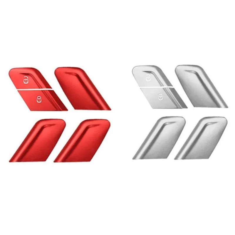 Car Interior One Key Start Headlight Handbrake Door Button Sticker Set for C E GLC W206 W214 X254 Bl