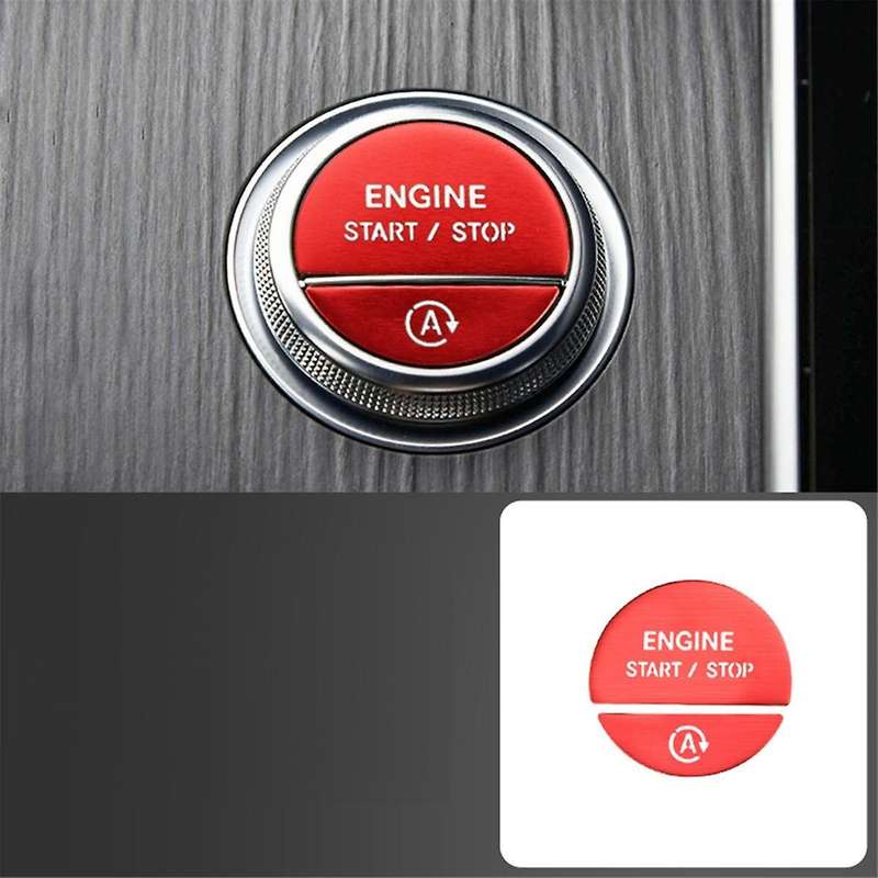 Car Interior One Key Start Headlight Handbrake Door Button Sticker Set for C E GLC W206 W214 X254 Re