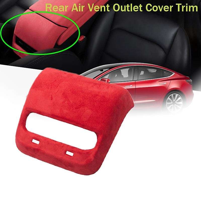 Car Interior Rear Air Condition Vent Outlet Cover Turn Fur for 2017-2020 Decorative Styling Black