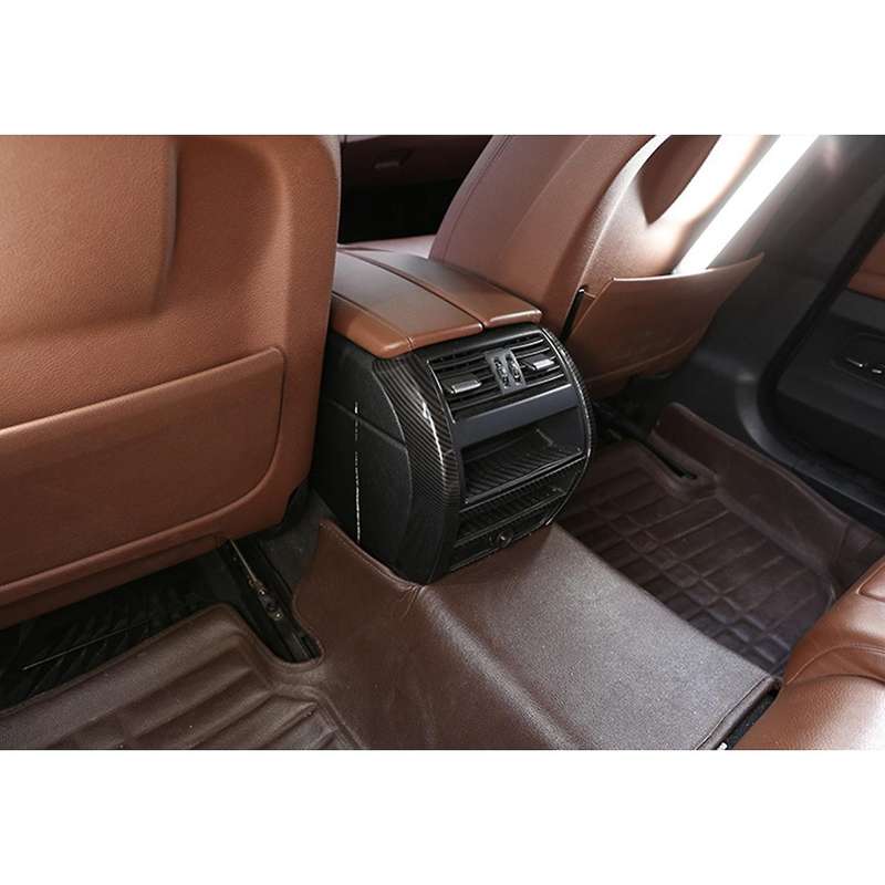 Car Interior Rear Air Conditioning Outlet Trim Sticker for 5 Series F10 520 525 2011-2017 Carbon Fib