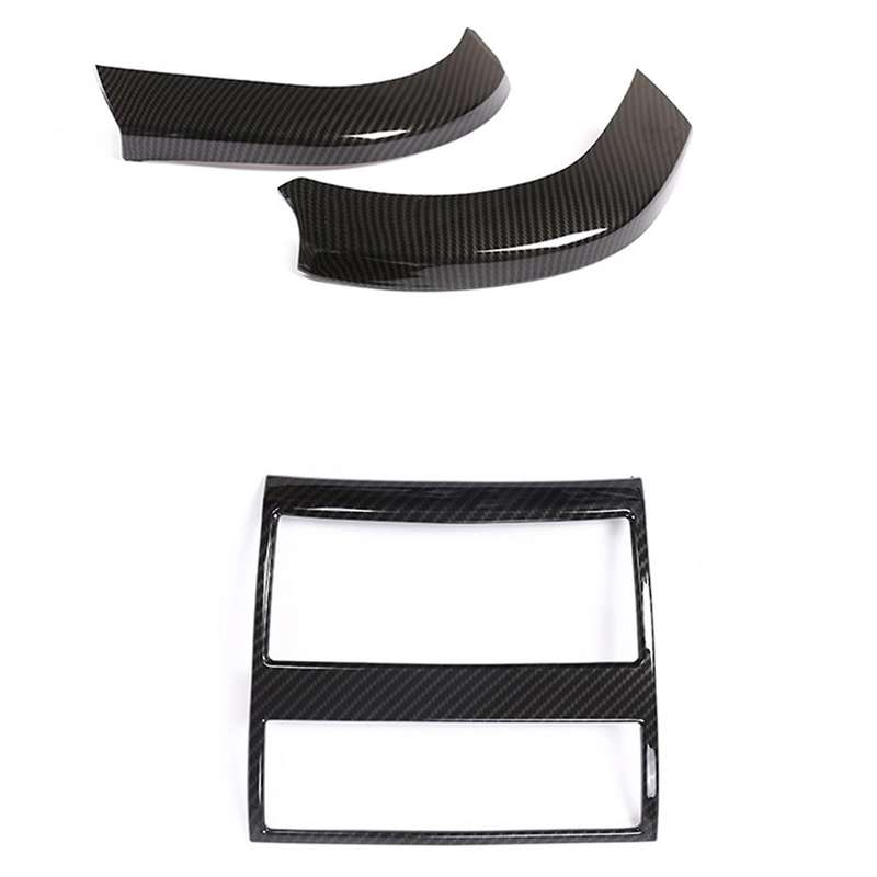 Car Interior Rear Air Conditioning Outlet Trim Sticker for 5 Series F10 520 525 2011-2017 Carbon Fib
