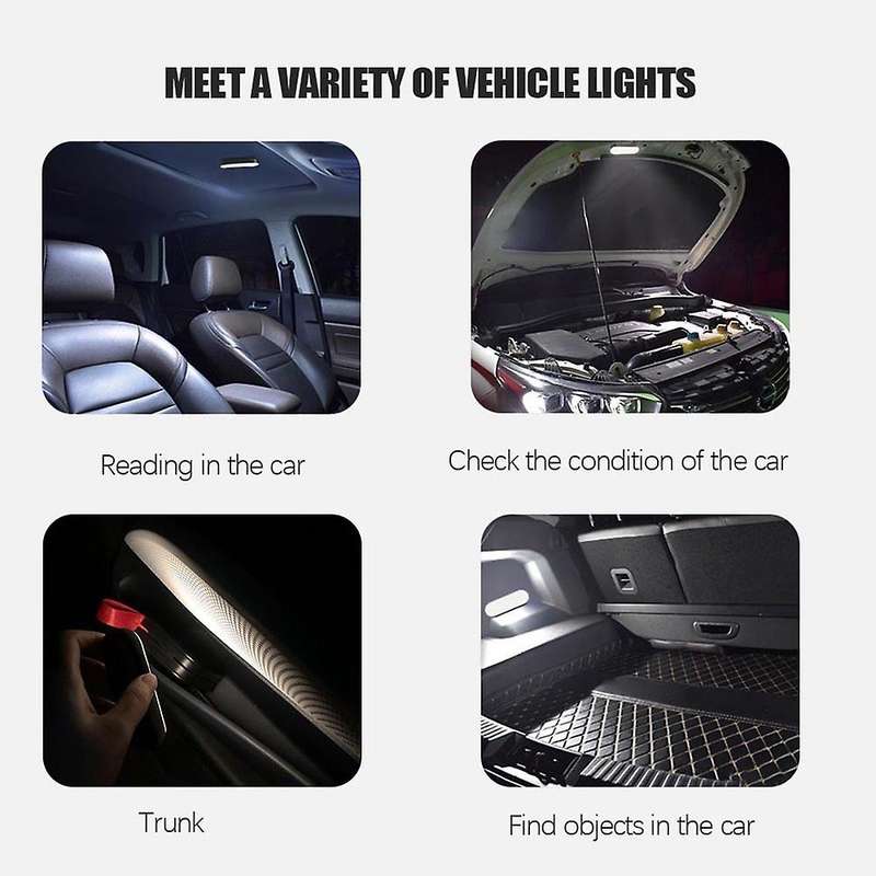Car Interior Reading Light Rechargeable USB Magnetic Night Light RGB 24 Color Remote Atmosphere LED