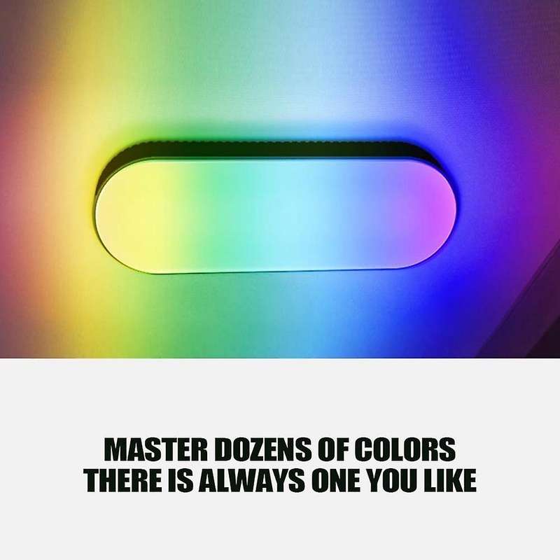 Car Interior Reading Light Rechargeable USB Magnetic Night Light RGB 24 Color Remote Atmosphere LED