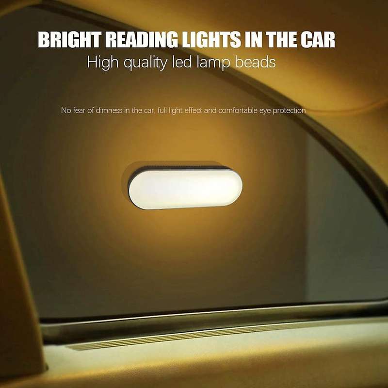 Car Interior Reading Light Rechargeable USB Magnetic Night Light RGB 24 Color Remote Atmosphere LED