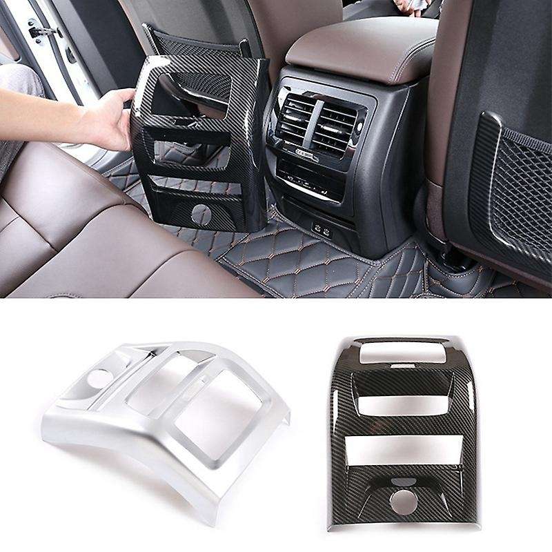 Car Interior Rear Air Conditioning Vent Kick Guard Cover Trim for X3 X4 G01 G02 2018-2019 Carbon Fib