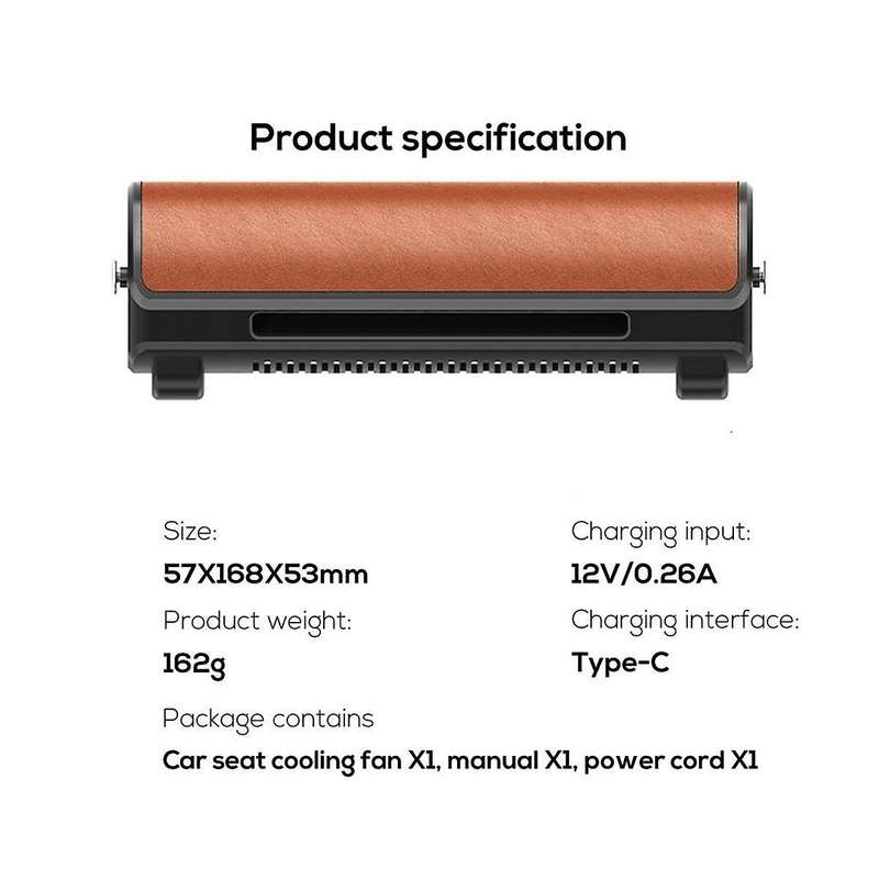 Car Interior Rear Headrest Fan Usb Plug In Car Fan Wind Power Up to Low Noise Car Rear Fan Car Fan-