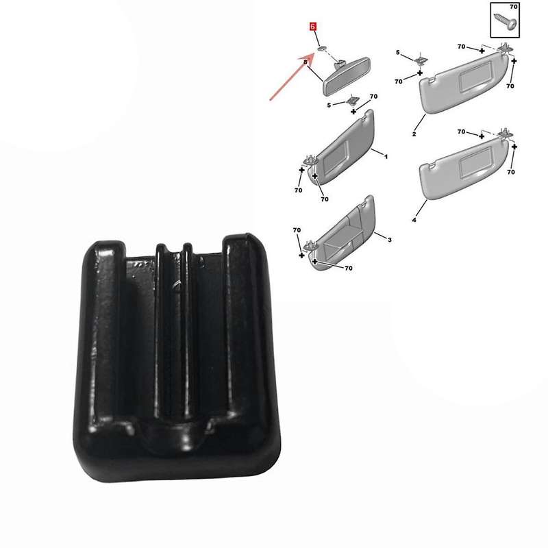 Car Interior Rearview Mirror Base 815542 for 206 207 307 407 C2 C6 AX Car Accessories