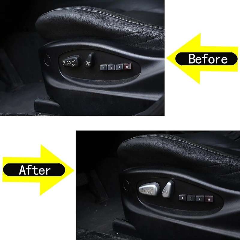 Car Interior Seat Adjustment Switch Knob Button Control Cover Trim for X3 E83 2006-2010 Accessories
