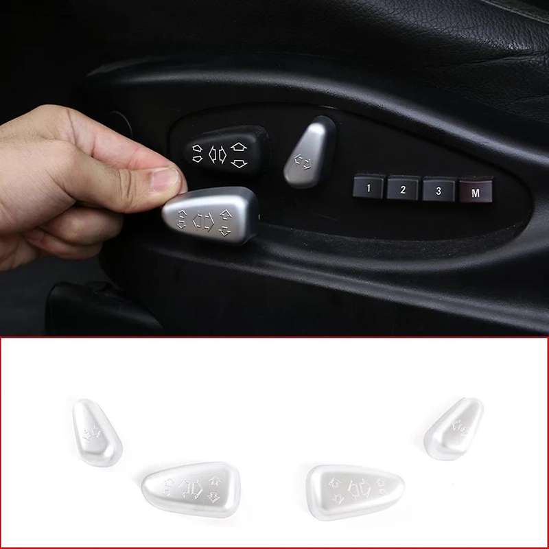 Car Interior Seat Adjustment Switch Knob Button Control Cover Trim for X3 E83 2006-2010 Accessories