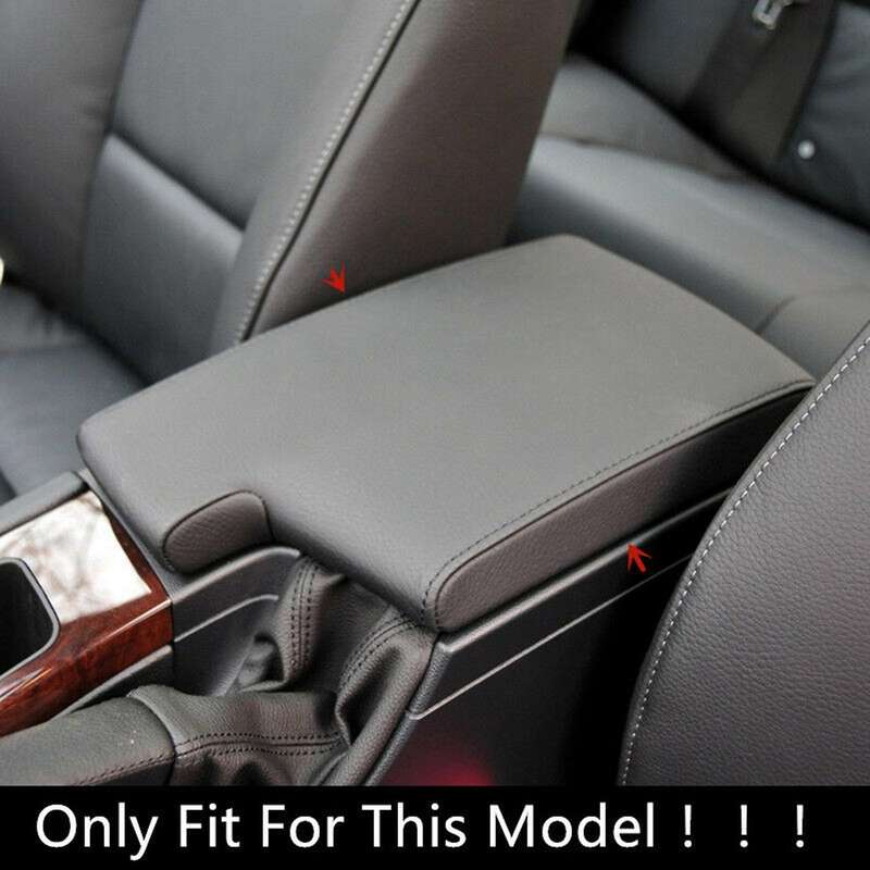Car Interior Stowing Tidying Armrest Box Carbon Fiber Texture Protect Covers for  3 Series E90 2005