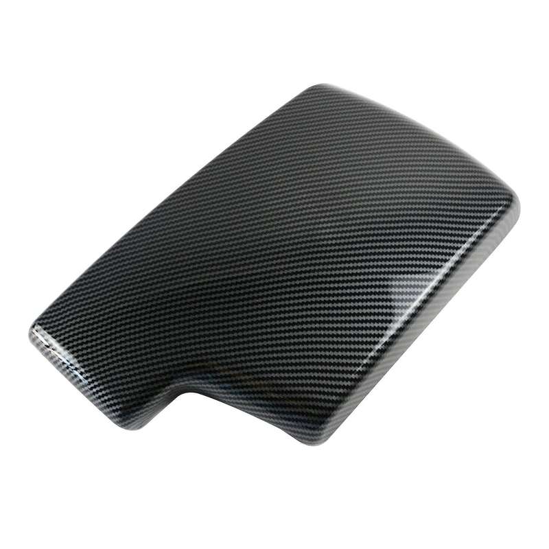 Car Interior Stowing Tidying Armrest Box Carbon Fiber Texture Protect Covers for  3 Series E90 2005