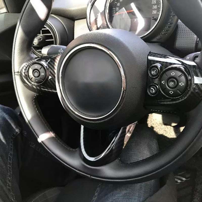 Car Interior Steering Wheel Cover Trim Stick Decoration Frame Accessories for R55 R56 R60 S