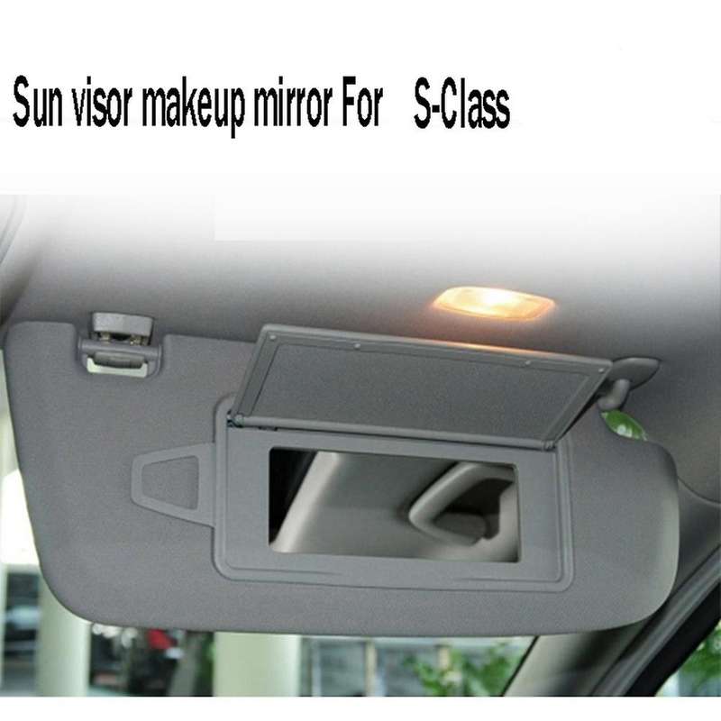 Car Interior Sun Shade Visor Makeup Cosmetic Mirror Cover 2218104117 for S Class W221 2006-2013 Beig