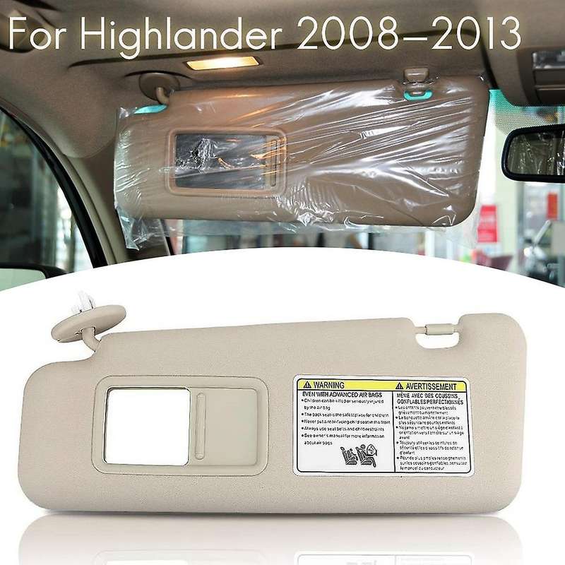 Car Interior Sun Visor Shade Lh Left Side Driver Beige for 2008-2013 with Makeup Lamp 74320-48500