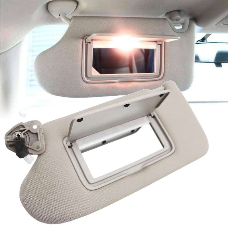 Car Interior Sun Visor Shade LH Left Driver Side Beige for Altima 2013 - 2018 96401-3TA2A with Lamp