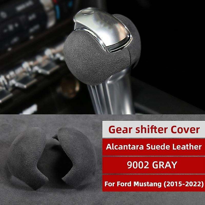 Car Interior suede Wrap Gear Shift Knob Cover for 2015-2020 Accessories Red