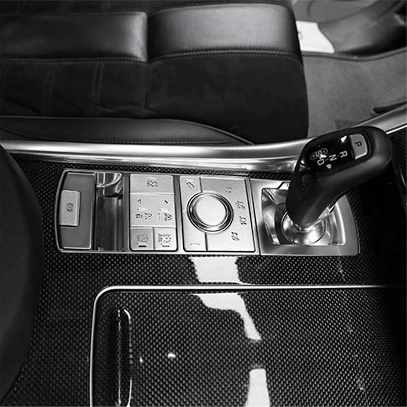 Car Interior Trim Center Console Terrain Mode Button Sticker for Sport 2014-2016 Silver