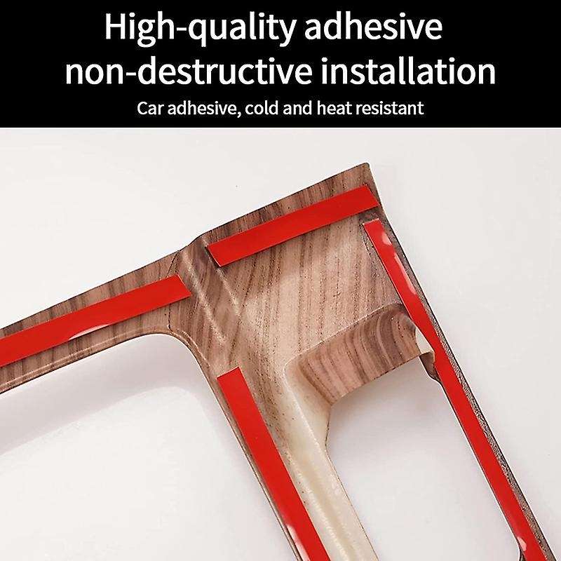 Car Interior Window Switch Panel Trim, Peach Wood Grain Window Switch Cover for -V 2017 2018 2019 20