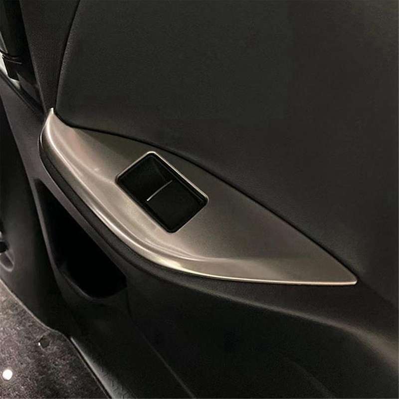 Car Interior Wood Grain Door Armrest Panel Window Glass Lift Button Switch Cover Trim for Noah/ Vox