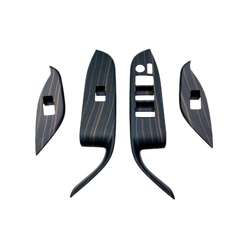 Car Interior Wood Grain Door Armrest Panel Window Glass Lift Button Switch Cover Trim for Noah/ Vox