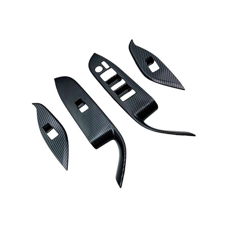 Car Interior Wood Grain Door Armrest Panel Window Glass Lift Button Switch Cover Trim for Noah/ Vox