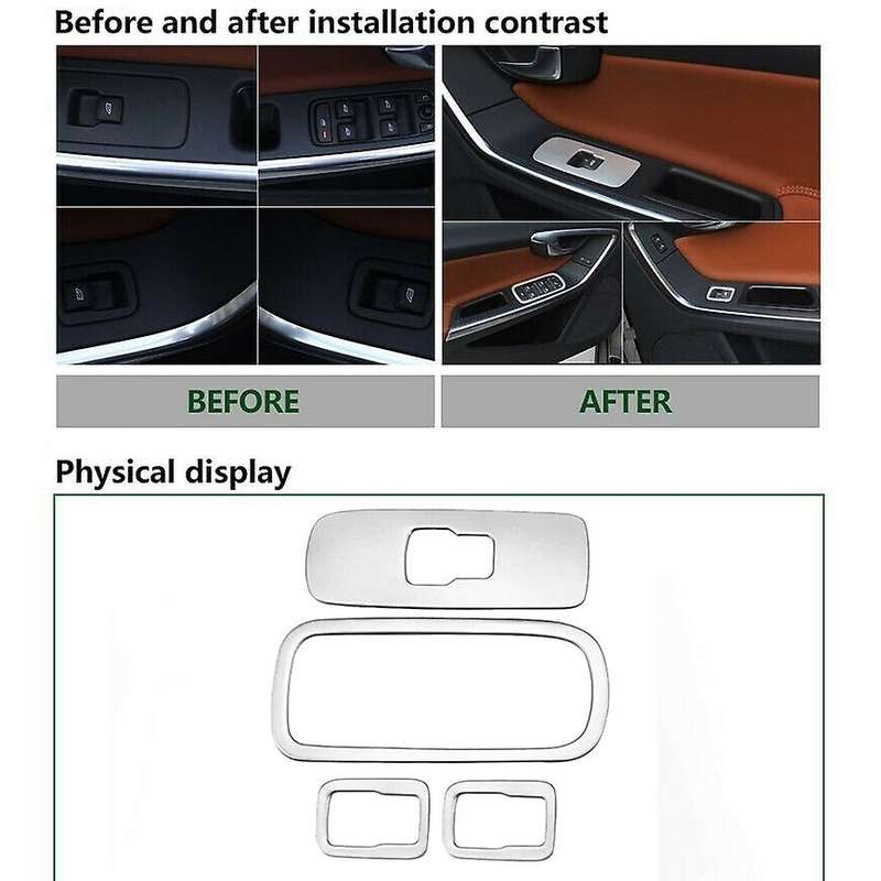 Car Interior Window Lifter Switch Button Cover Trim Sticker for S60L XC60 S60 2012-2017