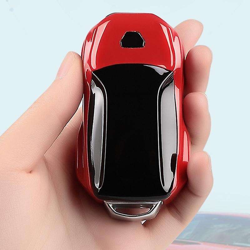 Car JDM Refitted Key Case Cover Car Shape for Accord -V CITY JAZZ Black and Red