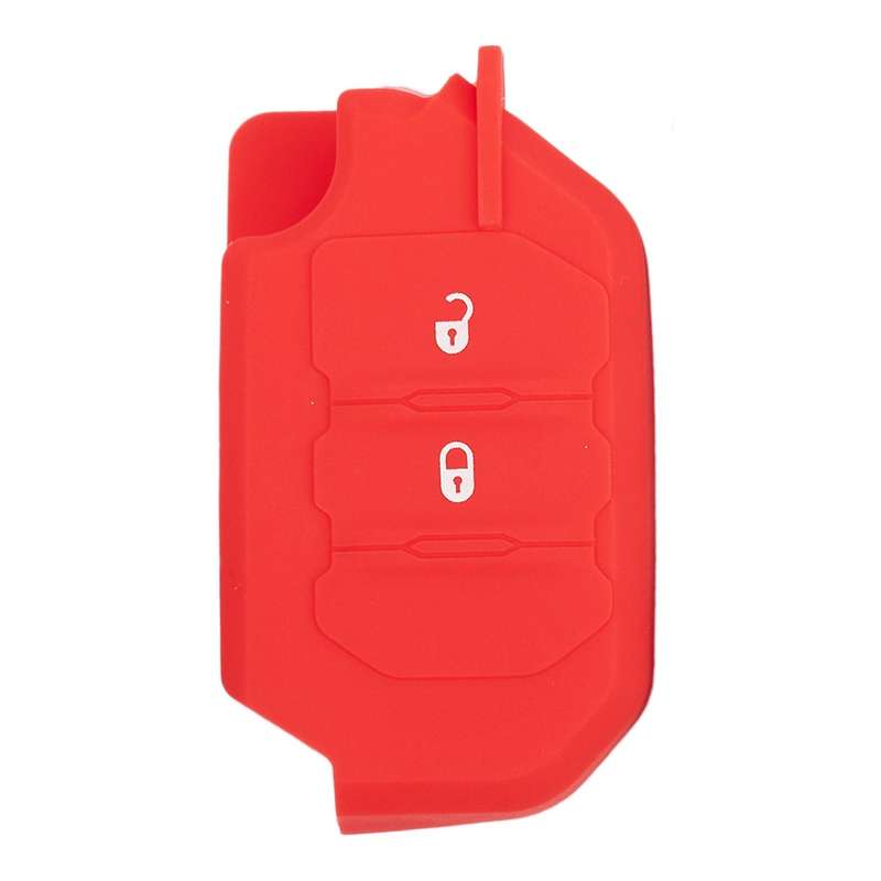 Car Key Case Aluminum Alloy Key Protection Cover for Wrangler JL 2018 2019 2020 Silver Red
