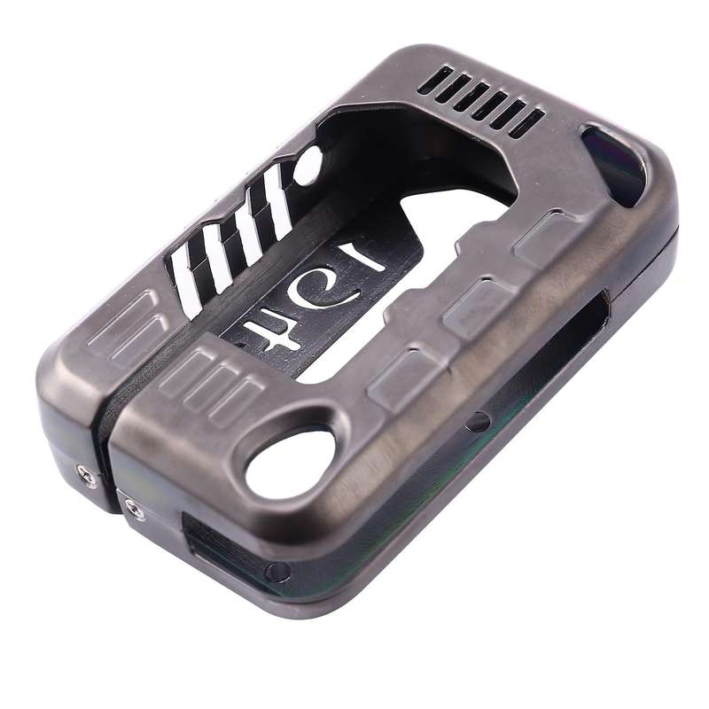 Car Key Case Aluminum Alloy Key Protection Cover for Wrangler JL 2018 2019 2020 Black Titanium Red