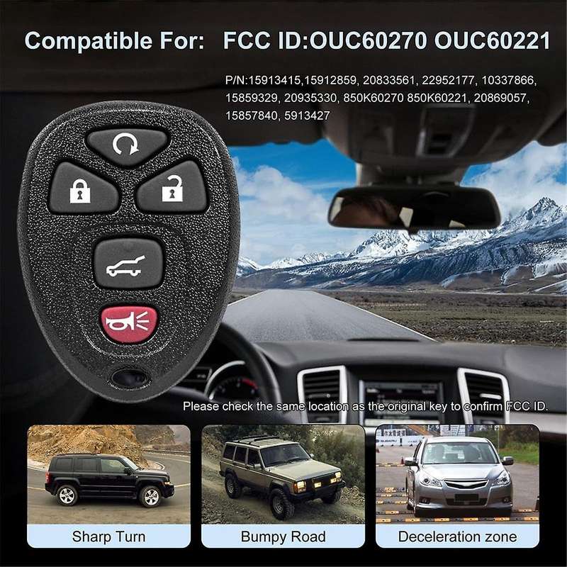 Car Key Fob Keyless Entry for Acadia XL Enclave Escalade OUC60270