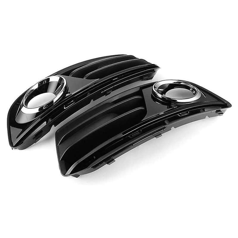 Car Lamp Cover Grille Left+Right Side 1 Pair Fog Light Grille Car Accessory Replacement for Q5 2013-